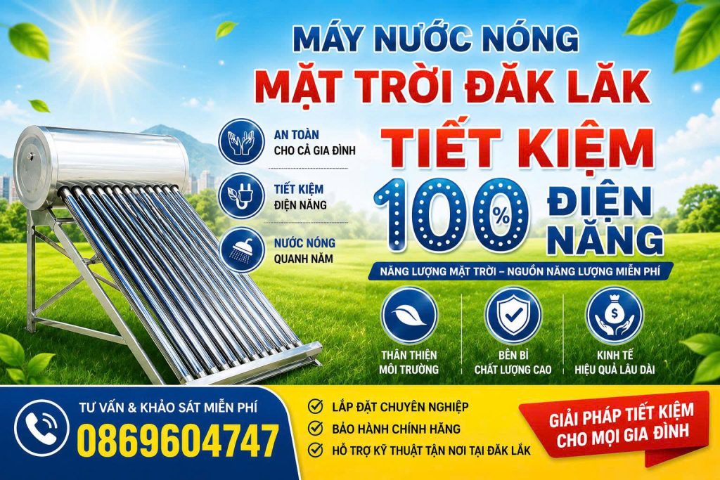 Máy nước nóng mặt trời Đăk Lăk