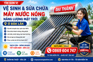 ĐƠN VỊ VỆ SINH VÀ SỬA CHỮA MÁY NƯỚC NÓNG NĂNG LƯỢNG MẶT TRƠIF
