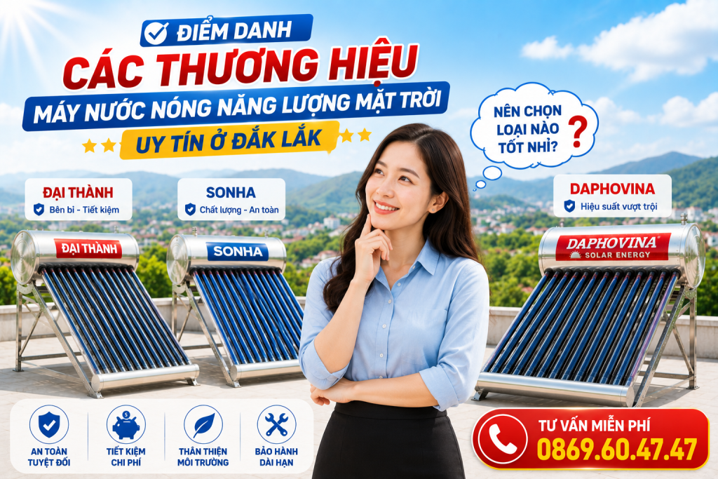 THƯƠNG HIỆU MÁY NƯỚC NÓNG NĂNG LƯỢNG MẶT TRỜI UY TÍN