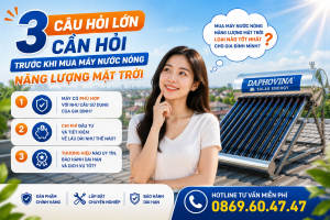 3 CÂU HỎI LỚN TRƯỚC KHI LẮP MÁY NƯỚC NÓNG MẶT TRỜI